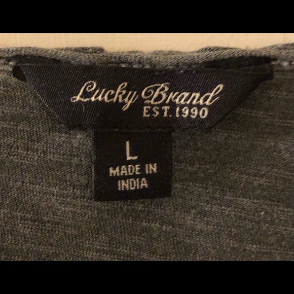size L LuckyBrand top with add decorative design on front. - Picture 4 of 4